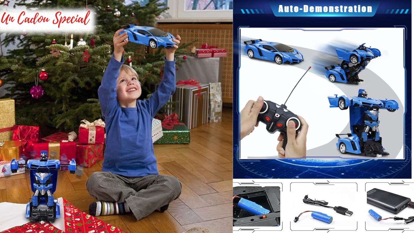jucarie cu telecomanda pentru copii -  2 in 1  se transforma in robot ideala pentru cadou